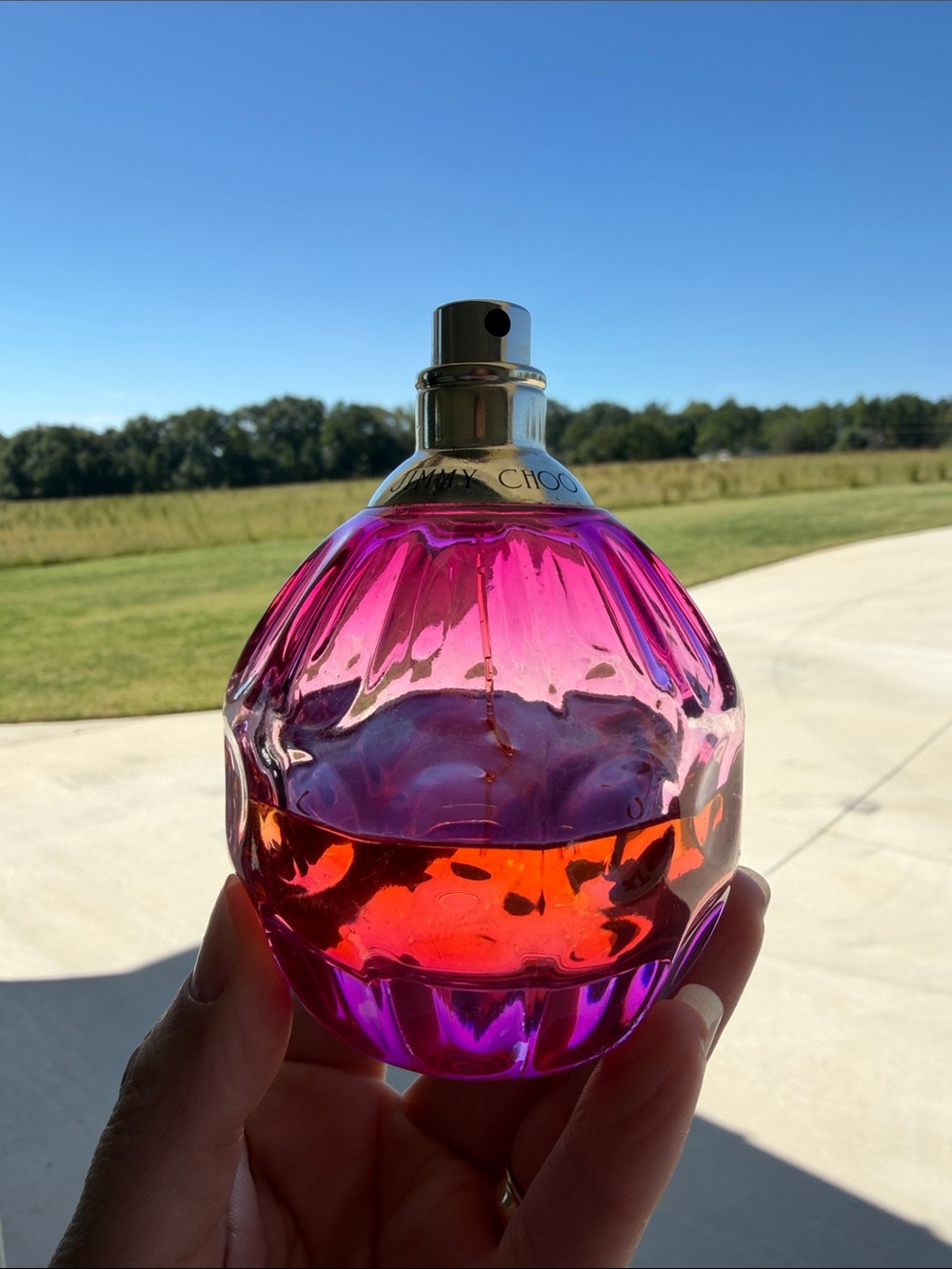 Jimmy Choo Fragrance Bottle 3.3 Tester half full